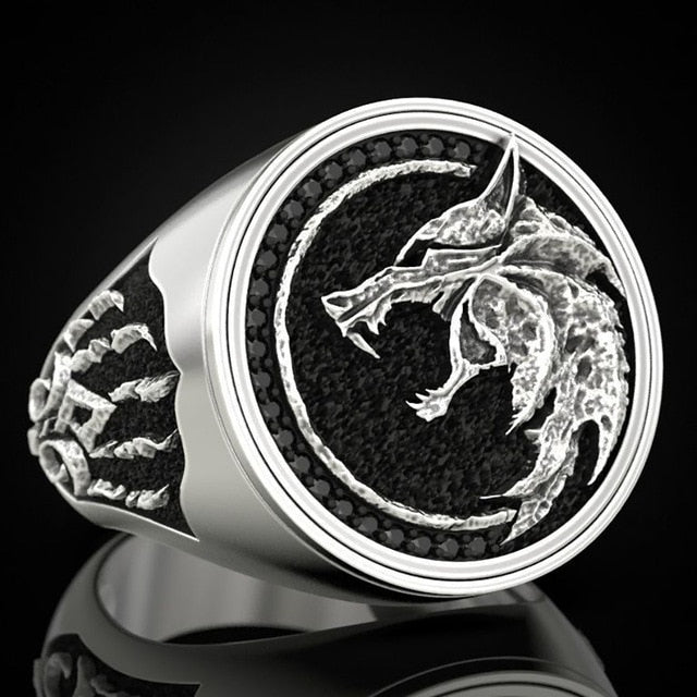 Intricate Dragon, Knight and Wolf Metal Fashion Rings