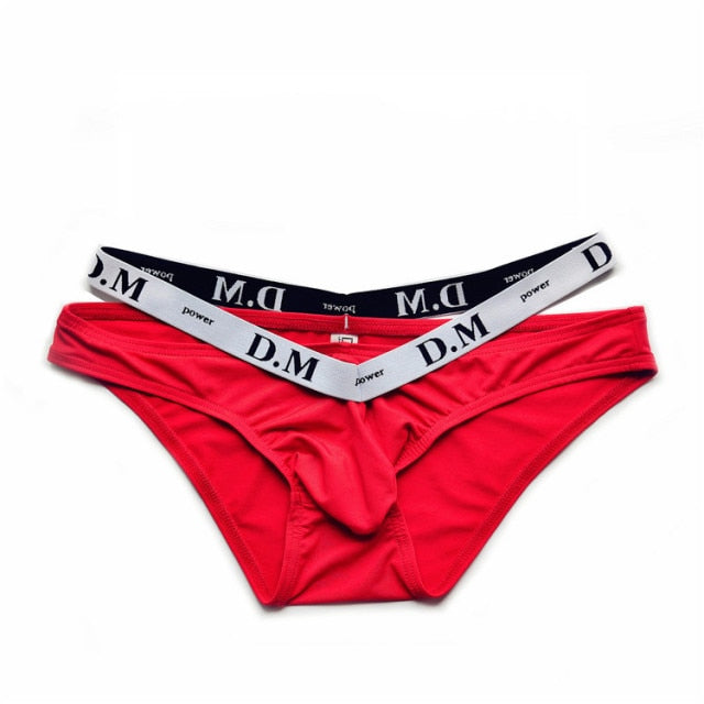 Double Band and Letter Patterned Brief Underwear