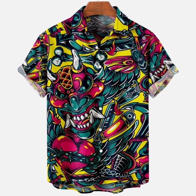 Printed Pattern Short Sleeve Shirt