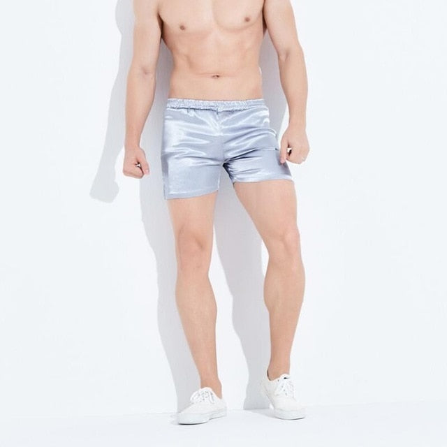 Solid Color Elastic Waist Summer Shorts
