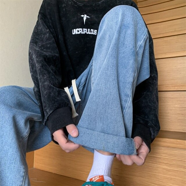 Broken Solid Elastic Waist Jeans