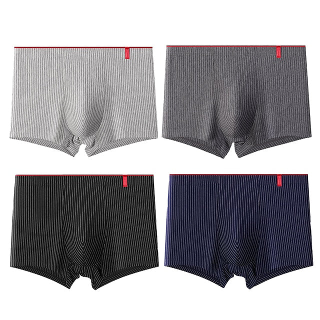 4 Pcs Sexy Stripe Boxer