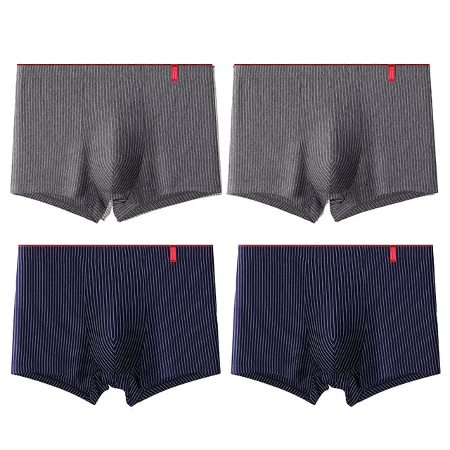 4 Pcs Sexy Stripe Boxer
