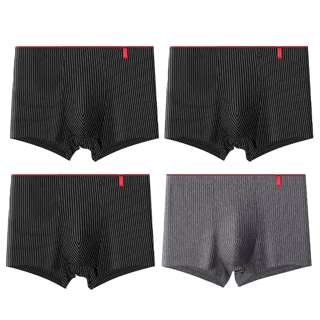 4 Pcs Sexy Stripe Boxer
