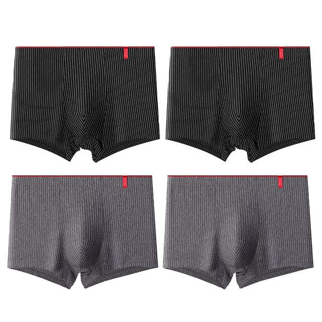 4 Pcs Sexy Stripe Boxer