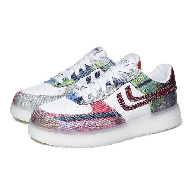 Microfiber Paint Gradient Decorated Sneaker