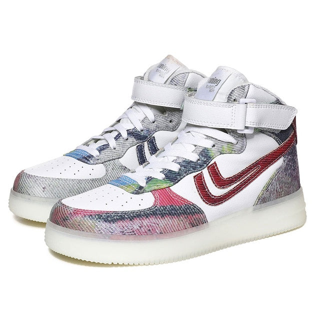 Microfiber Paint Gradient Decorated Sneaker