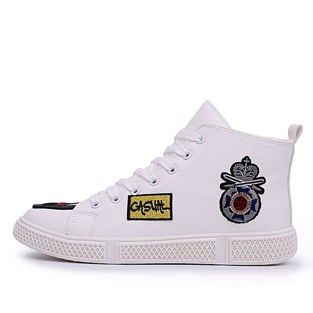 Casual with Embroidery and A Letter Patch Toe Detail Men Sneaker - FanFreakz