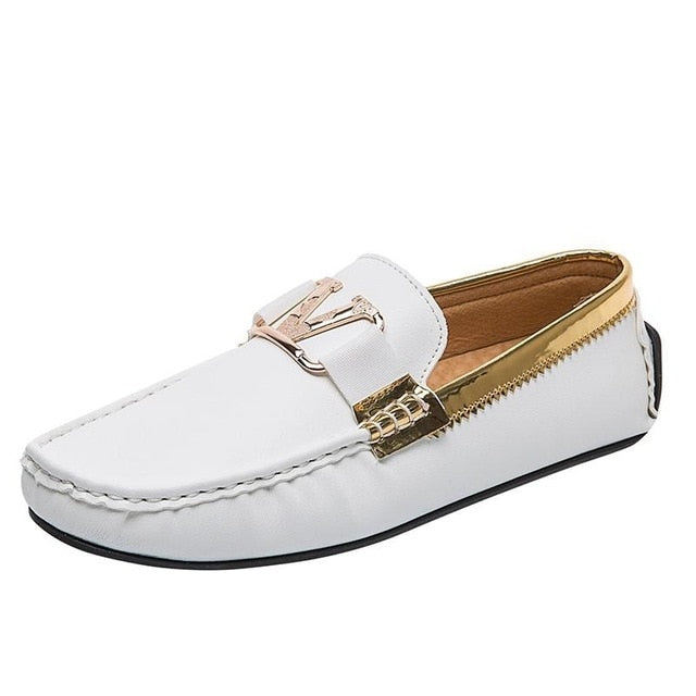 Gold Belt Decorated Mocassins