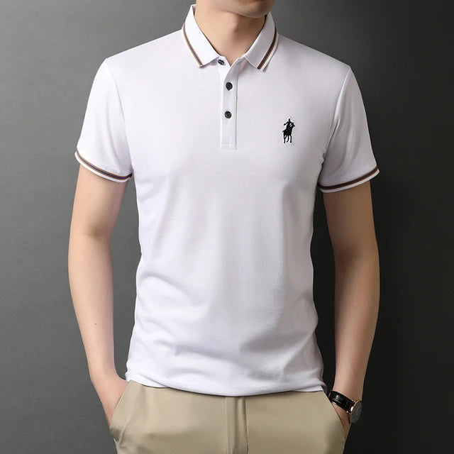 Embroidery Logo Solid Color Polo Shirt