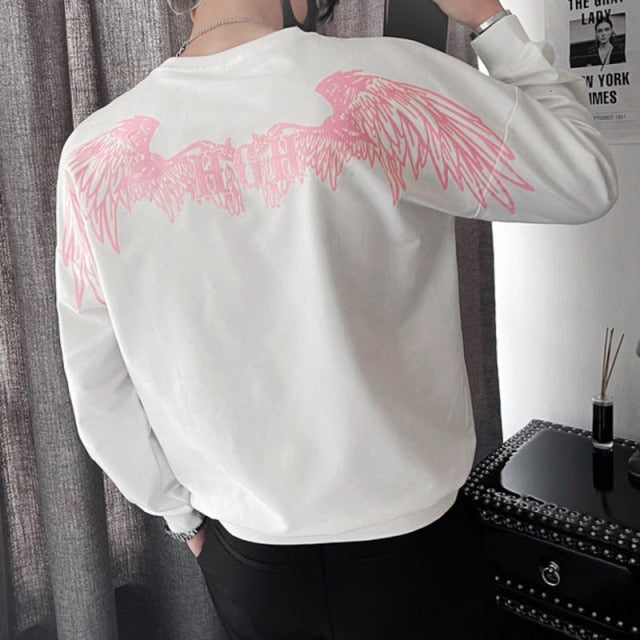 Back Wings Printed Cotton Polyester Sweatshirt