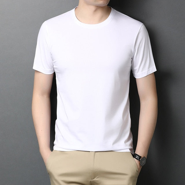 Solid Smooth Cotton T-Shirt