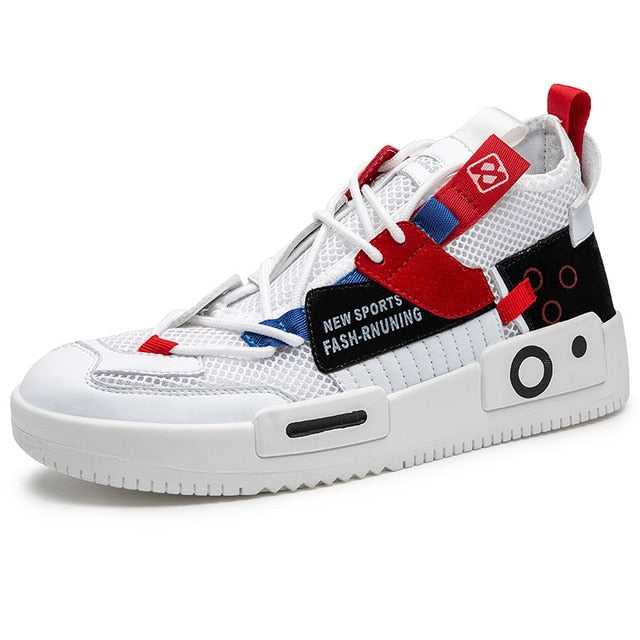 High Top Synthetic Mixed Color Sneaker