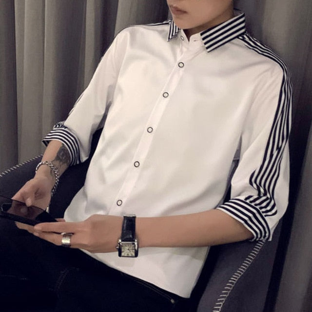 Chemises à rayures à épaules dénudées