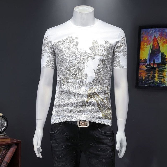 Leopard In The Wood Decorated T-Shirt