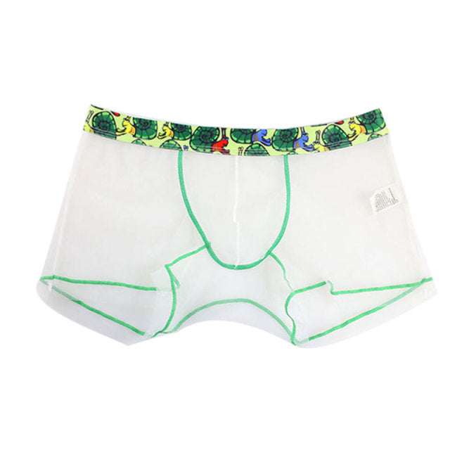 Deco Waist Floral Printed Transparent Boxer
