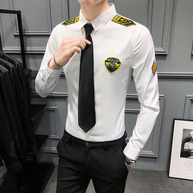 Armée Hommes Chemise Casual Chemise À Manches Longues Hommes