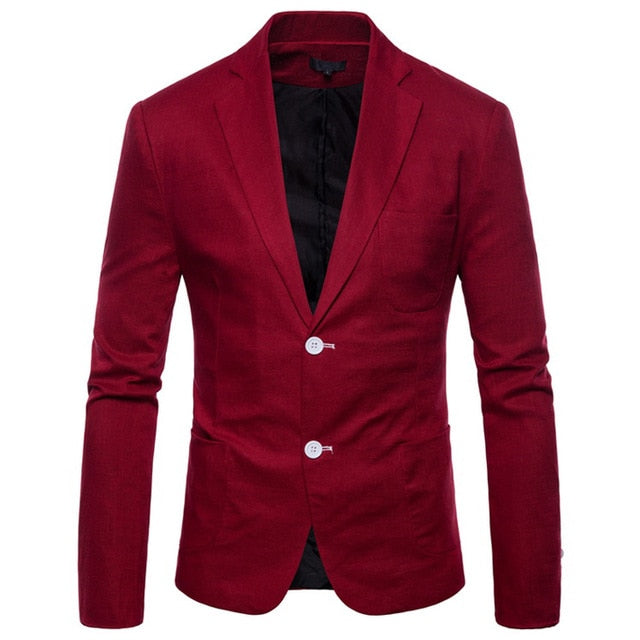 Solid Bright Colour Men Casual Blazer