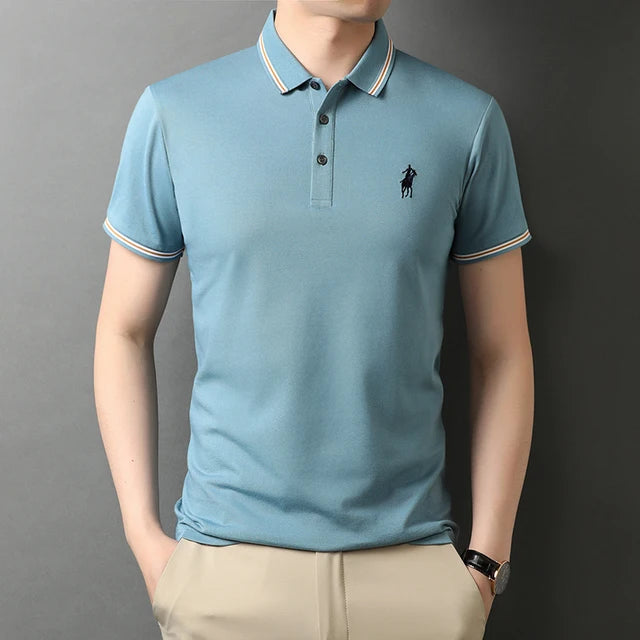Embroidery Logo Solid Color Polo Shirt