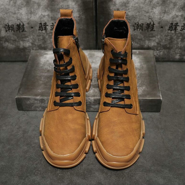 Basic Vintage Martin Style Men Casual Boots - FanFreakz