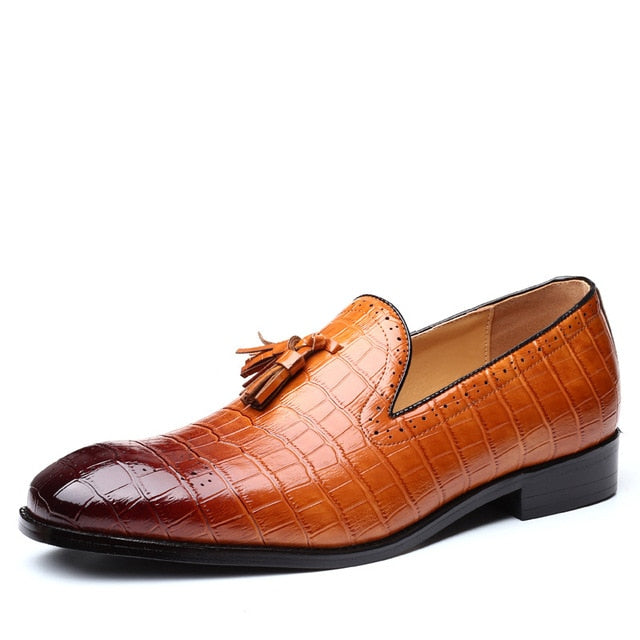 Chaussures à motif crocodile dégradé de couleur