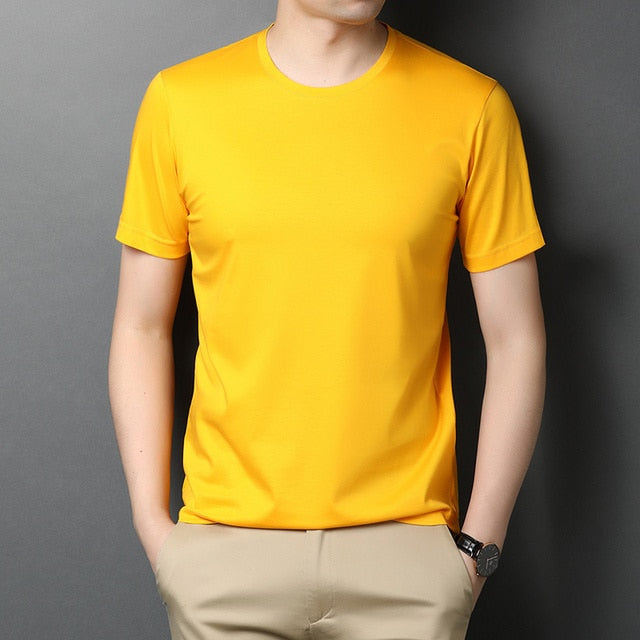 Solid Smooth Cotton T-Shirt