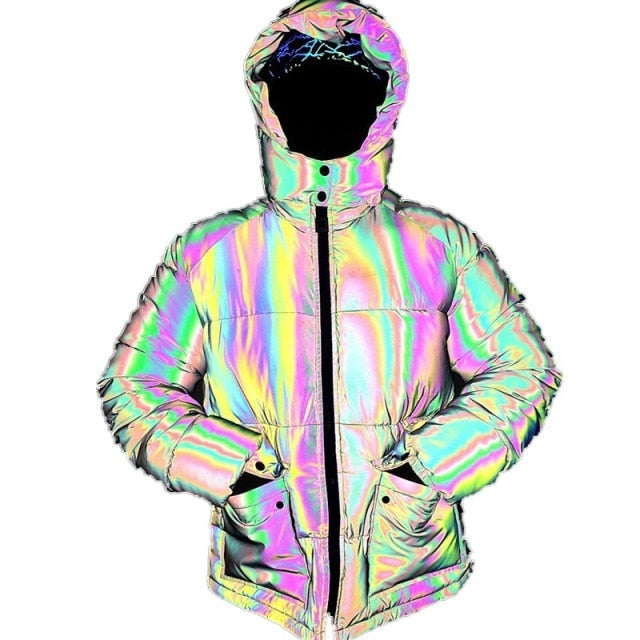 Reflective Glossy Hologram Stylish Hoodie