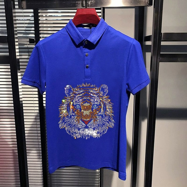 Polo estilo cabeza de tigre con degradado brillante