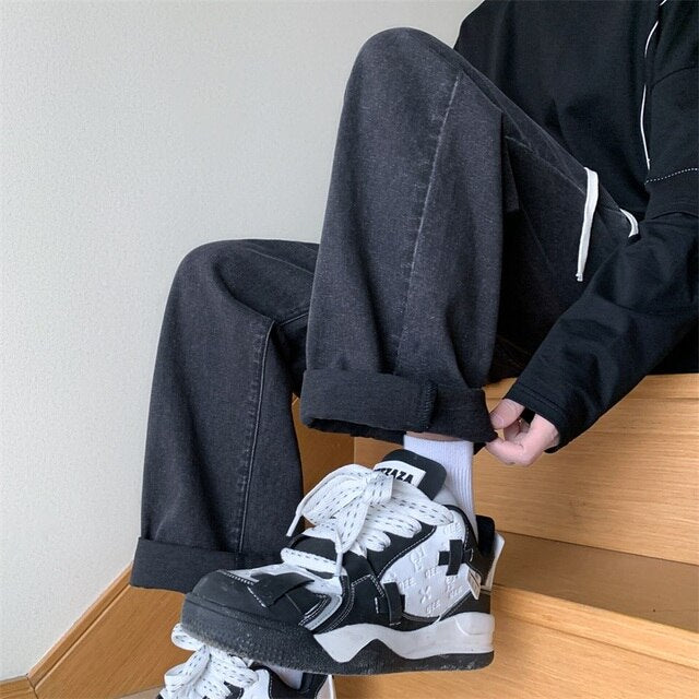 Broken Solid Elastic Waist Jeans