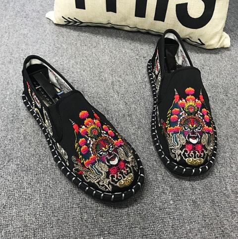 Canvas Vintage Mix Chinese Traditional Style Men Slip On Shoes - FanFreakz