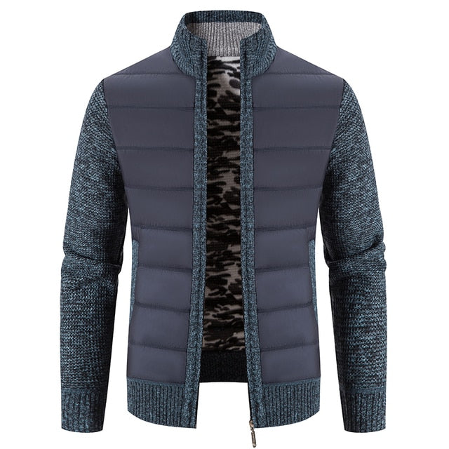 Shoulder Knit Padded Body Jacket