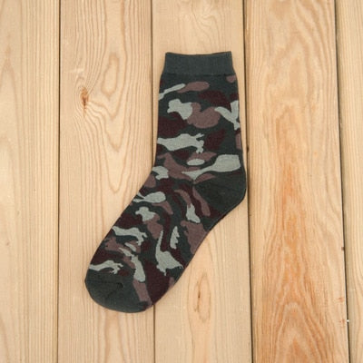 Colourful Camouflage Art Print Men Socks