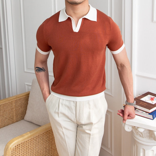 Soft Color Lapel Polo Shirt