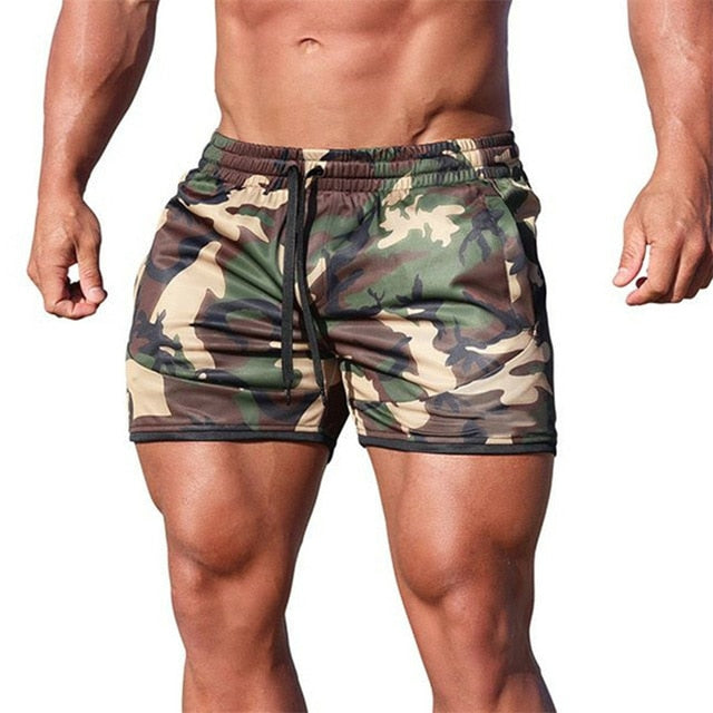Camouflage and Solid Patterned Beach Shorts