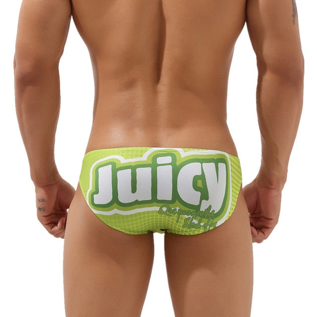 Style de mots abstraits animaux colorés slip homme