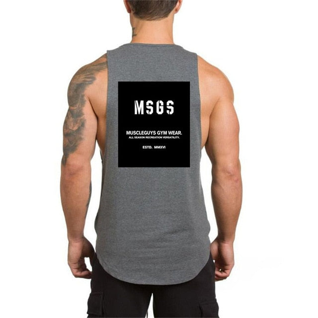 No Pain No Gain Back Line Printed Tank Top