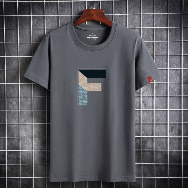 F Printed Cotton T-Shirt