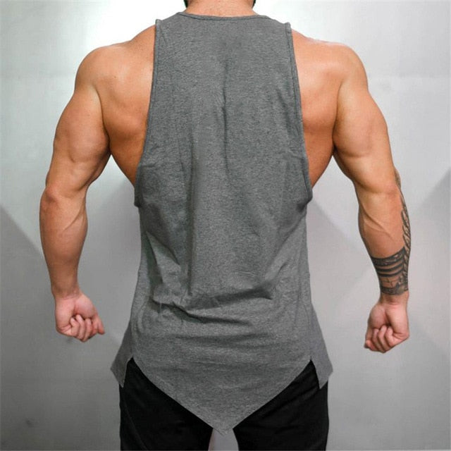 Back Word Printing Decorated Tank Top