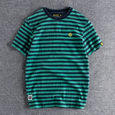 Simple Round Neck Striped T-Shirt