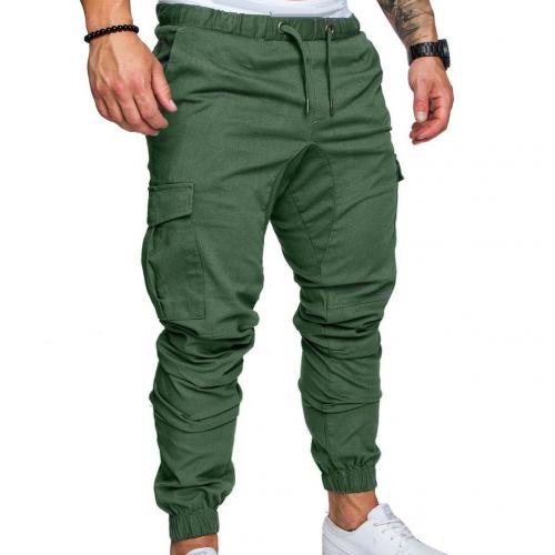 Casual Cargo Multi-Pocket Elastic Weist Pants