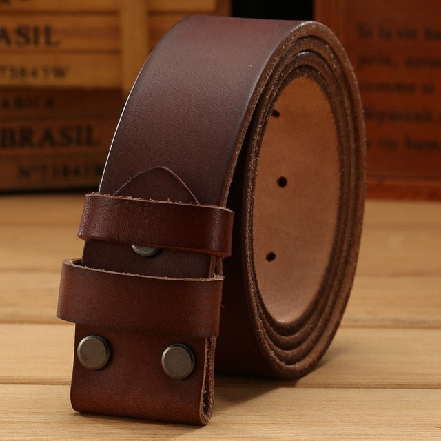 Gold Animal Big Oval Buckle Design Men Belt
