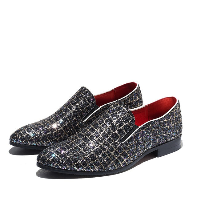 Mocasines brillantes Hombres Zapatos de vestir