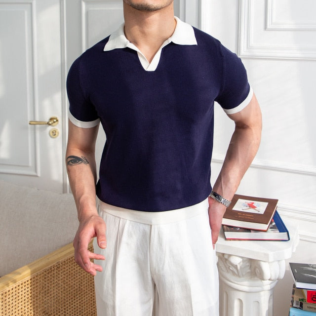 Soft Color Lapel Polo Shirt