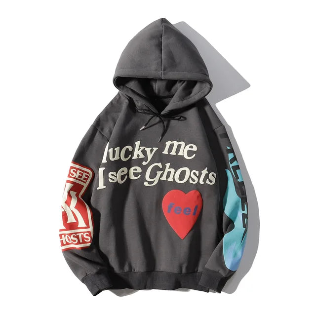 Casual Graffiti Letter Foam Hoodie