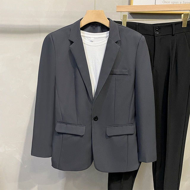 Blazer de estilo coreano con botones de primavera