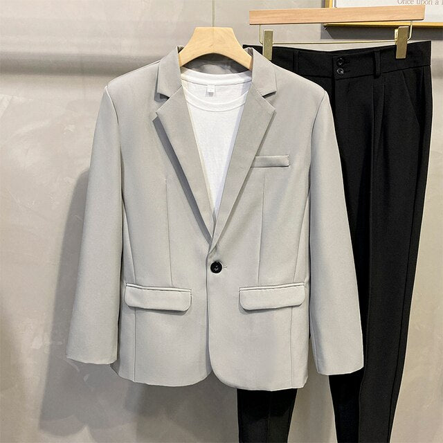 Blazer de estilo coreano con botones de primavera
