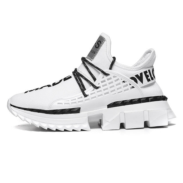 Woven Sock Shoes Hommes Baskets montantes Amortissement Antidérapant