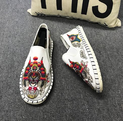Canvas Vintage Mix Chinese Traditional Style Men Slip On Shoes - FanFreakz