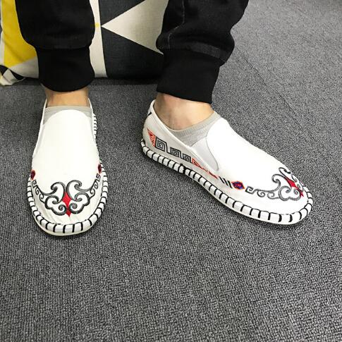 Canvas Vintage Mix Chinese Traditional Style Men Slip On Shoes - FanFreakz