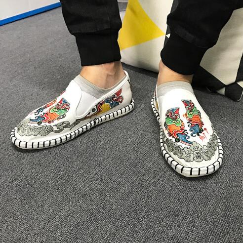 Canvas Vintage Mix Chinese Traditional Style Men Slip On Shoes - FanFreakz